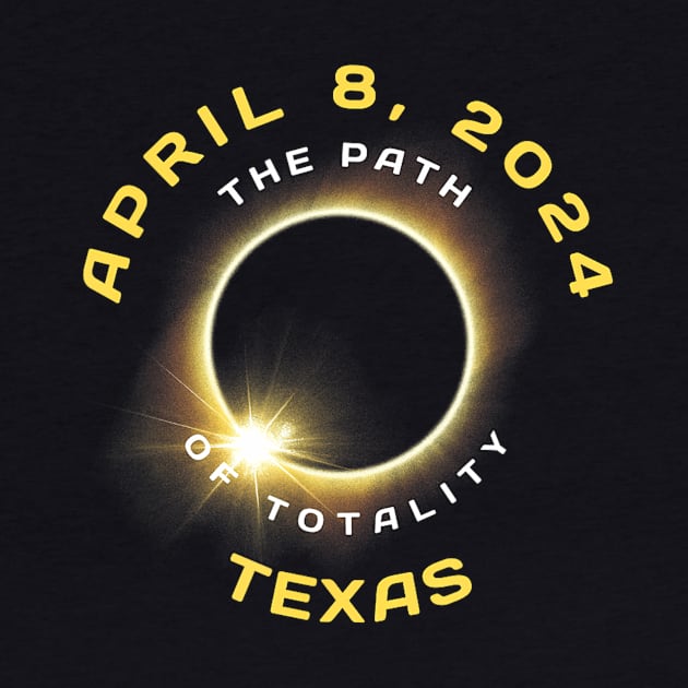 Path Of Totality Solar Eclipse In Texas April 8 2024 by klei-nhanss